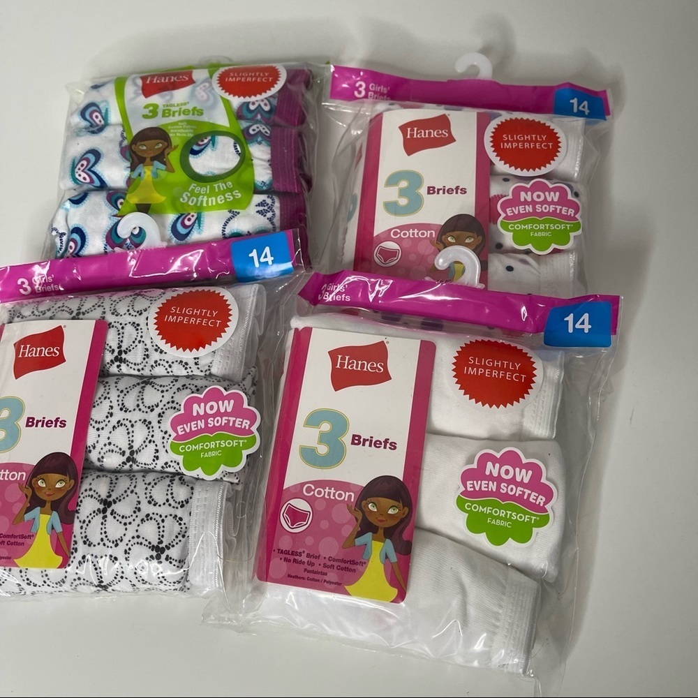 Hanes big girl bundle briefs size 14